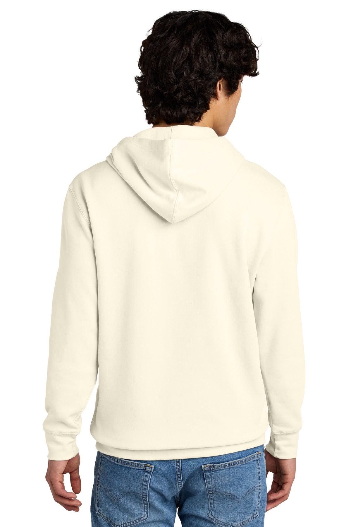 Custom Embroidered District V.I.T.Fleece Hoodie DT6100,Gardenia