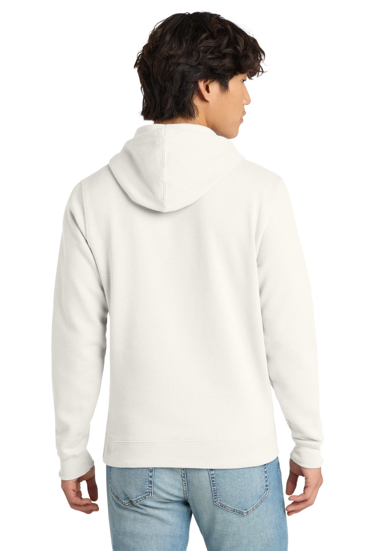 Custom Embroidered District Sweatshirts in Gardenia