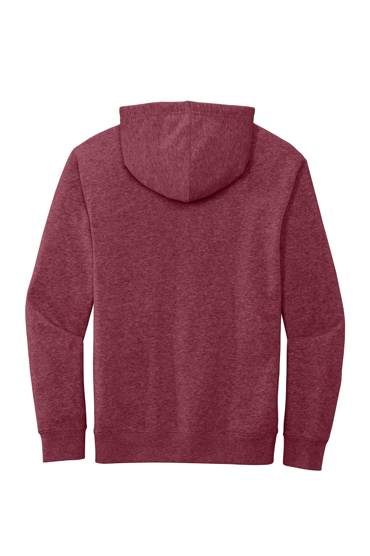 Custom Embroidered District Sweatshirts in Heathered Cardinal