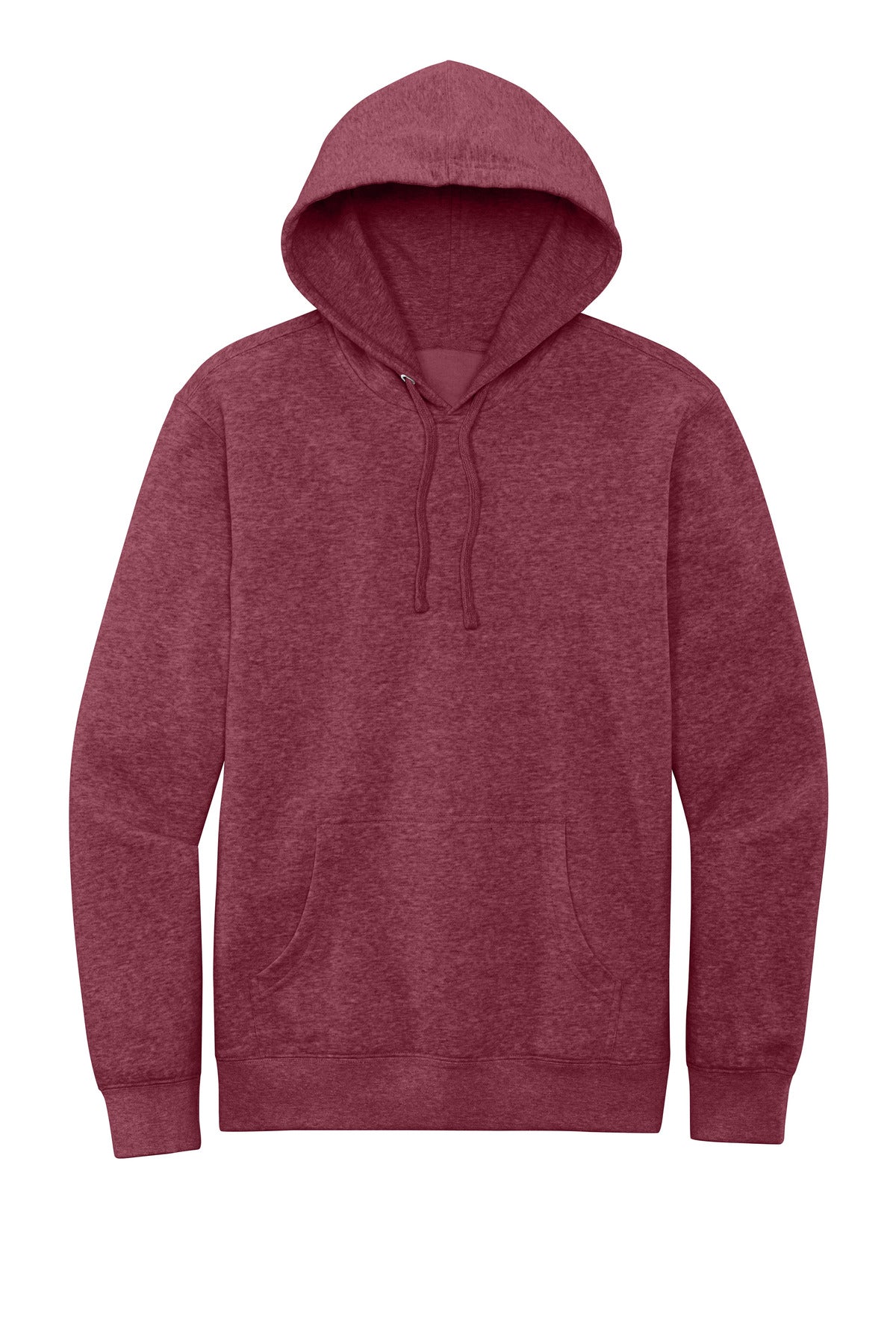 Custom Embroidered District Sweatshirts in Heathered Cardinal