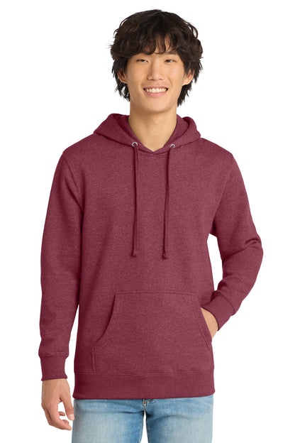 Custom Embroidered District Sweatshirts in Heathered Cardinal