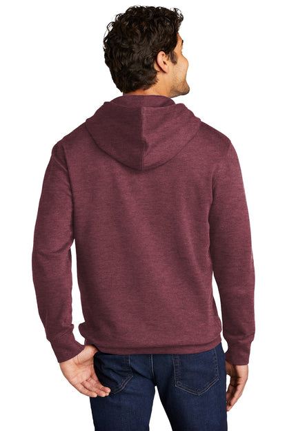 Custom Embroidered District V.I.T.Fleece Hoodie DT6100,Heathered Cardinal