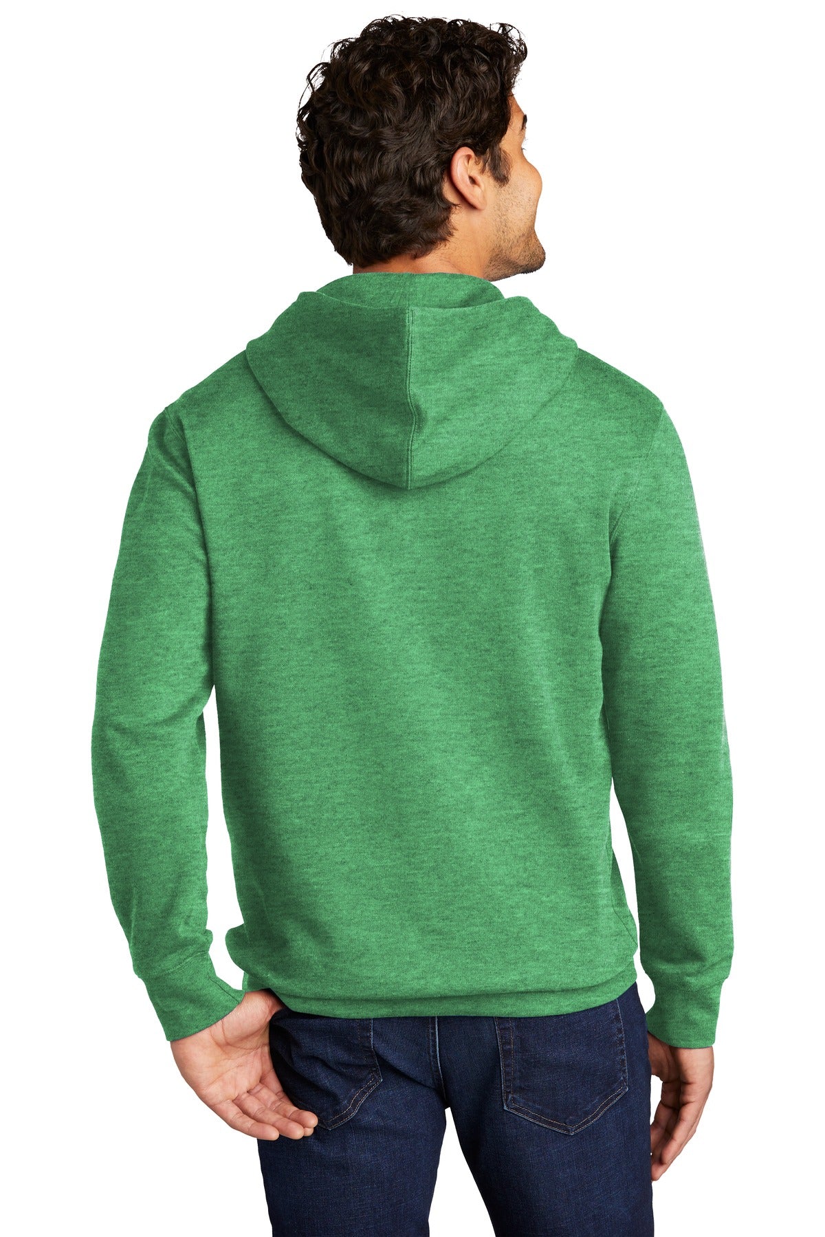 Custom Embroidered District V.I.T.Fleece Hoodie DT6100,Heathered Kelly Green