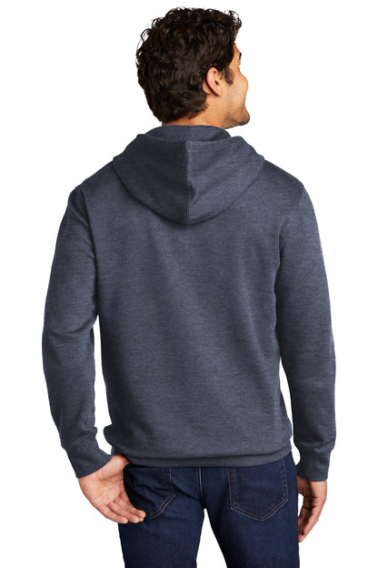 Custom Embroidered District V.I.T.Fleece Hoodie DT6100,Heathered Navy