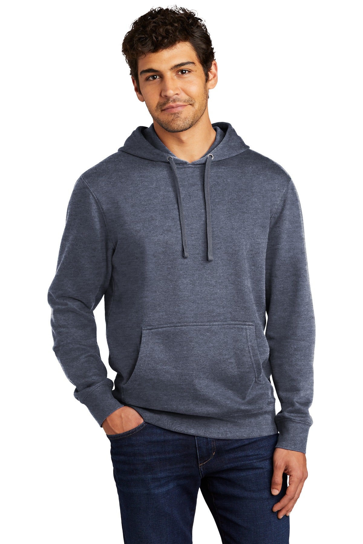 District V.I.T.Fleece Hoodie DT6100 Heathered Navy