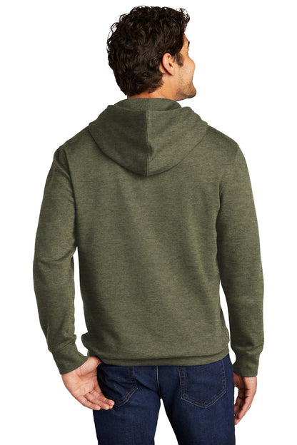 Custom Embroidered District V.I.T.Fleece Hoodie DT6100,Heathered Olive