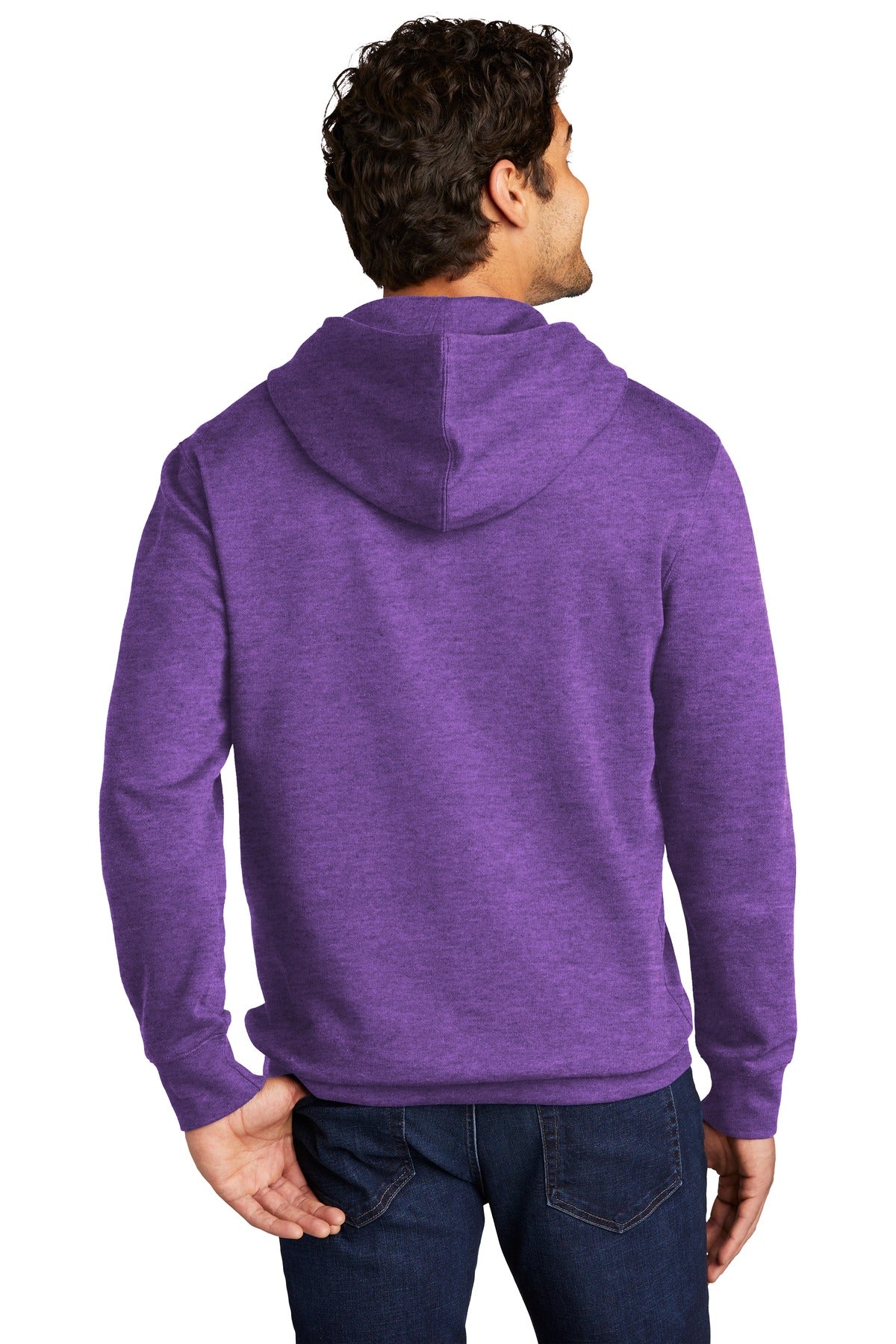 Custom Embroidered District V.I.T.Fleece Hoodie DT6100,Heathered Purple