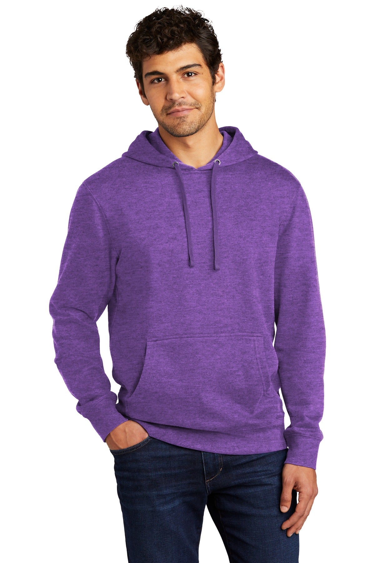 District V.I.T.Fleece Hoodie DT6100 Heathered Purple