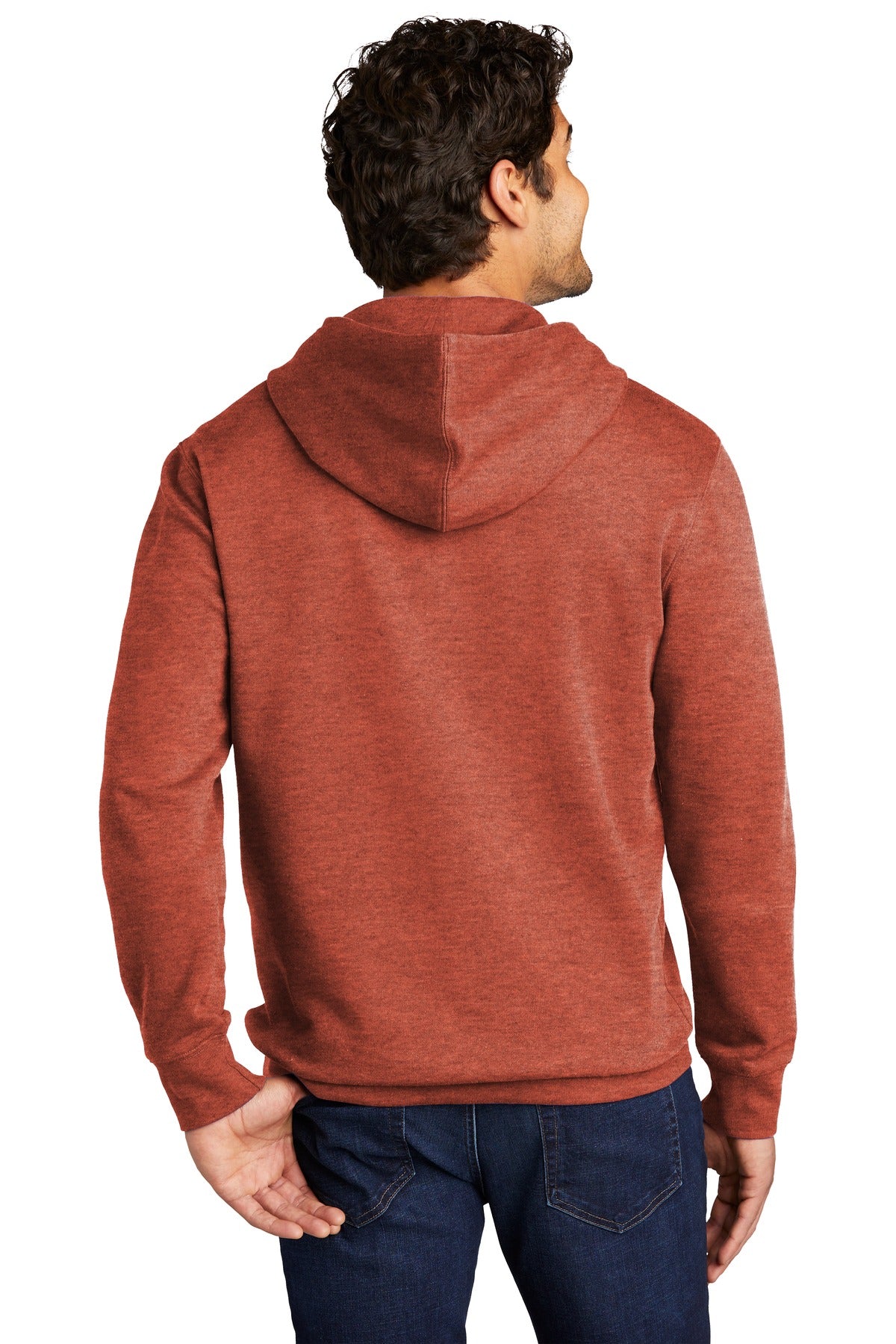 Custom Embroidered District V.I.T.Fleece Hoodie DT6100,Heathered Russet