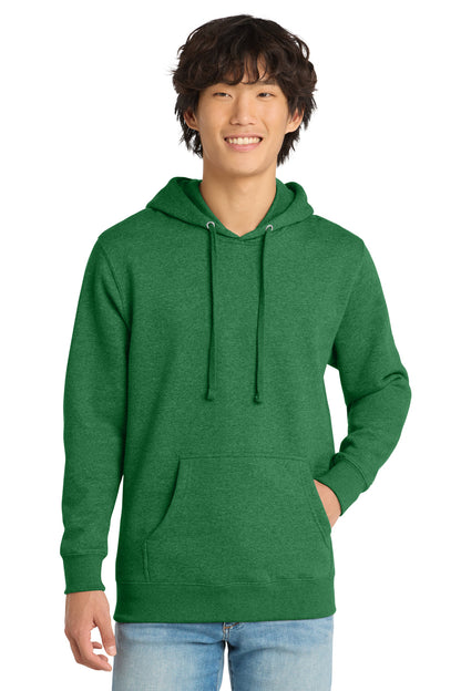 Custom Embroidered District Sweatshirts in Heathered Kelly Green