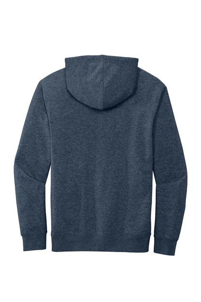 Custom Embroidered District Sweatshirts in Heathered Navy