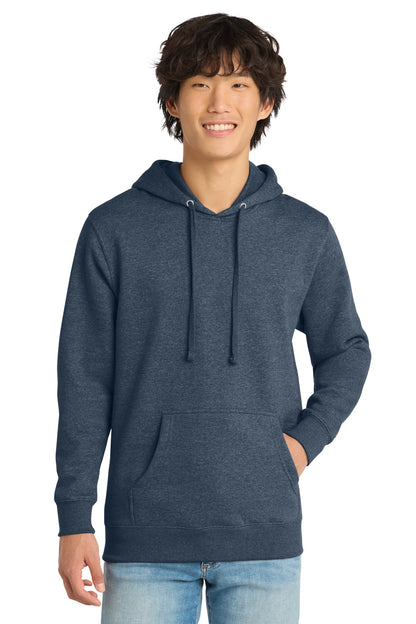 Custom Embroidered District Sweatshirts in Heathered Navy