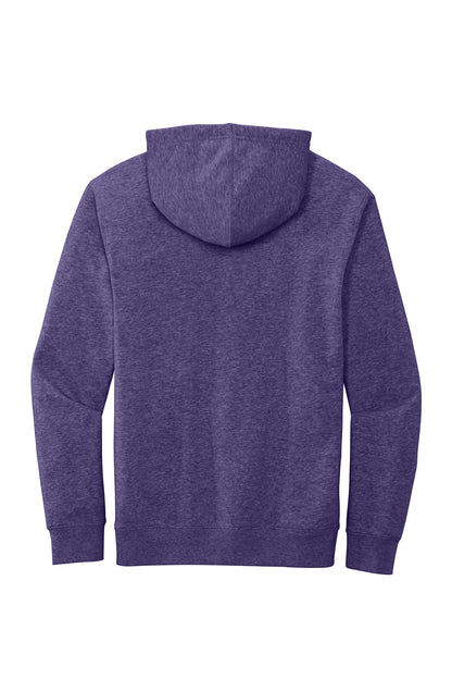 Custom Embroidered District Sweatshirts in Heathered Purple