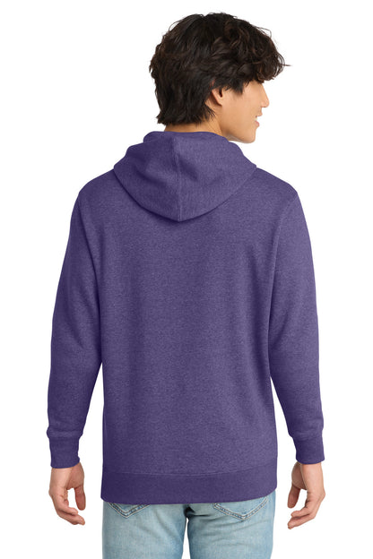Custom Embroidered District Sweatshirts in Heathered Purple