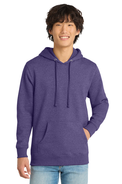 Custom Embroidered District Sweatshirts in Heathered Purple