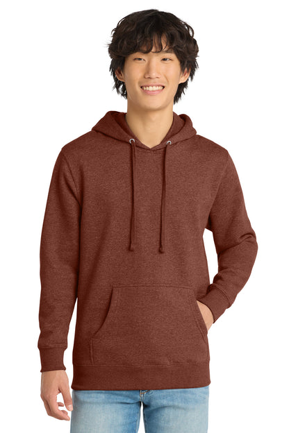 Custom Embroidered District Sweatshirts in Heathered Russet