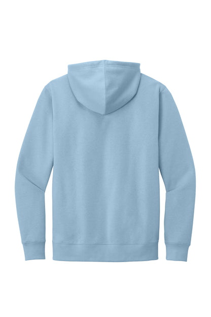 Custom Embroidered District Sweatshirts in Ice Blue