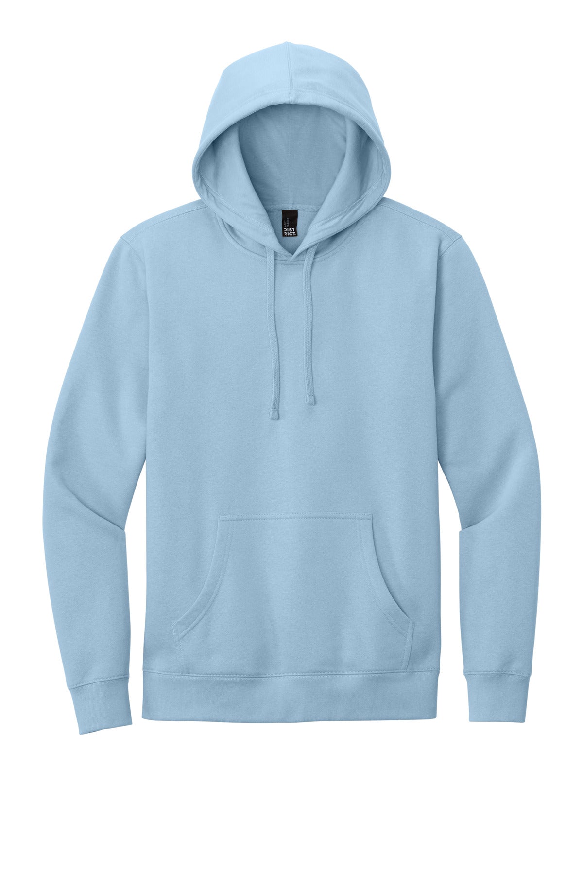 Custom Embroidered District Sweatshirts in Ice Blue