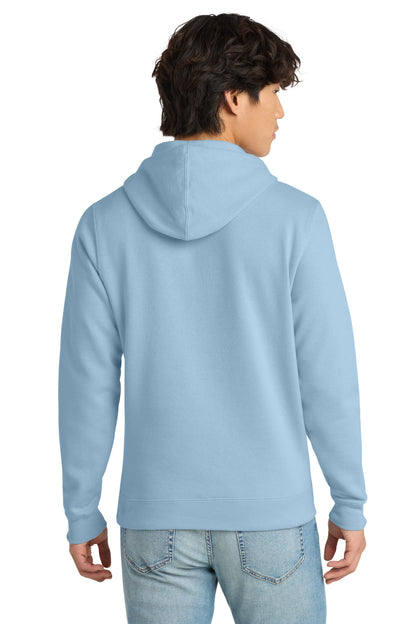 Custom Embroidered District Sweatshirts in Ice Blue