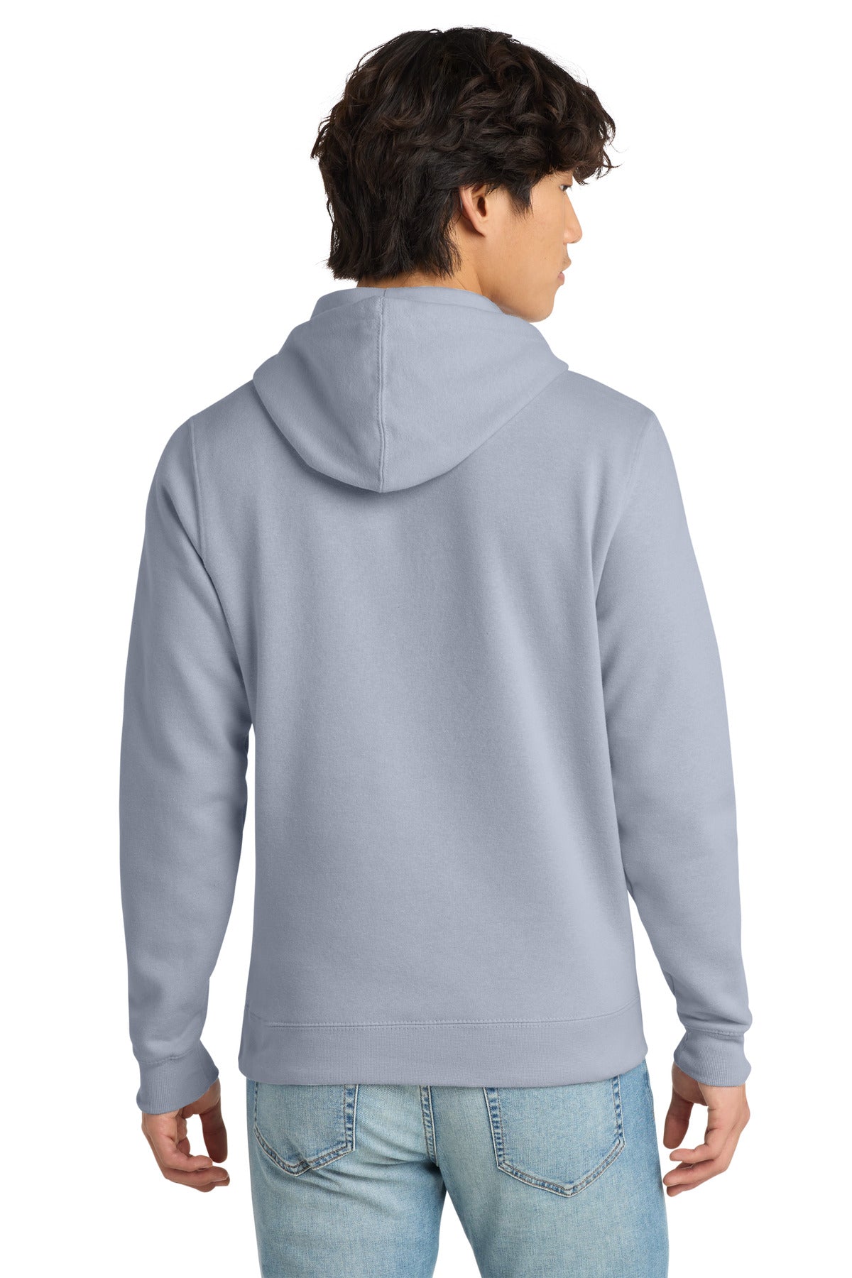 Custom Embroidered District Sweatshirts in Icelandic Purple