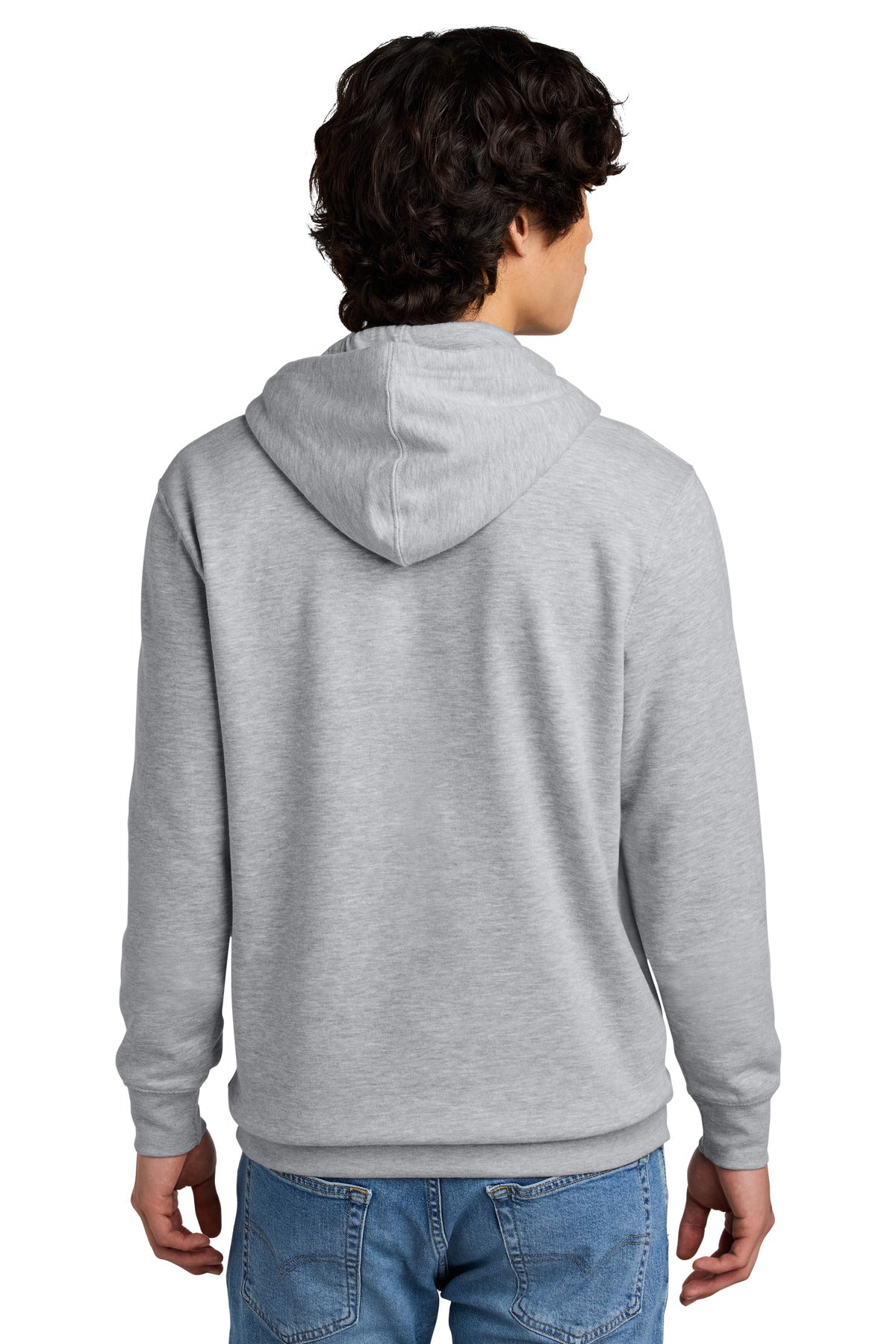 Custom Embroidered District V.I.T.Fleece Hoodie DT6100,Light Heather Grey