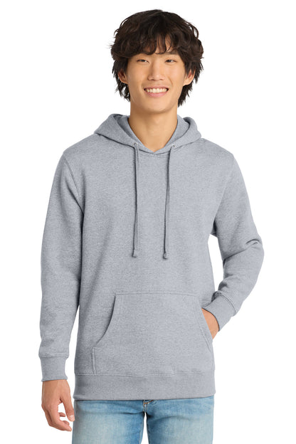 Custom Embroidered District Sweatshirts in Light Heather Grey