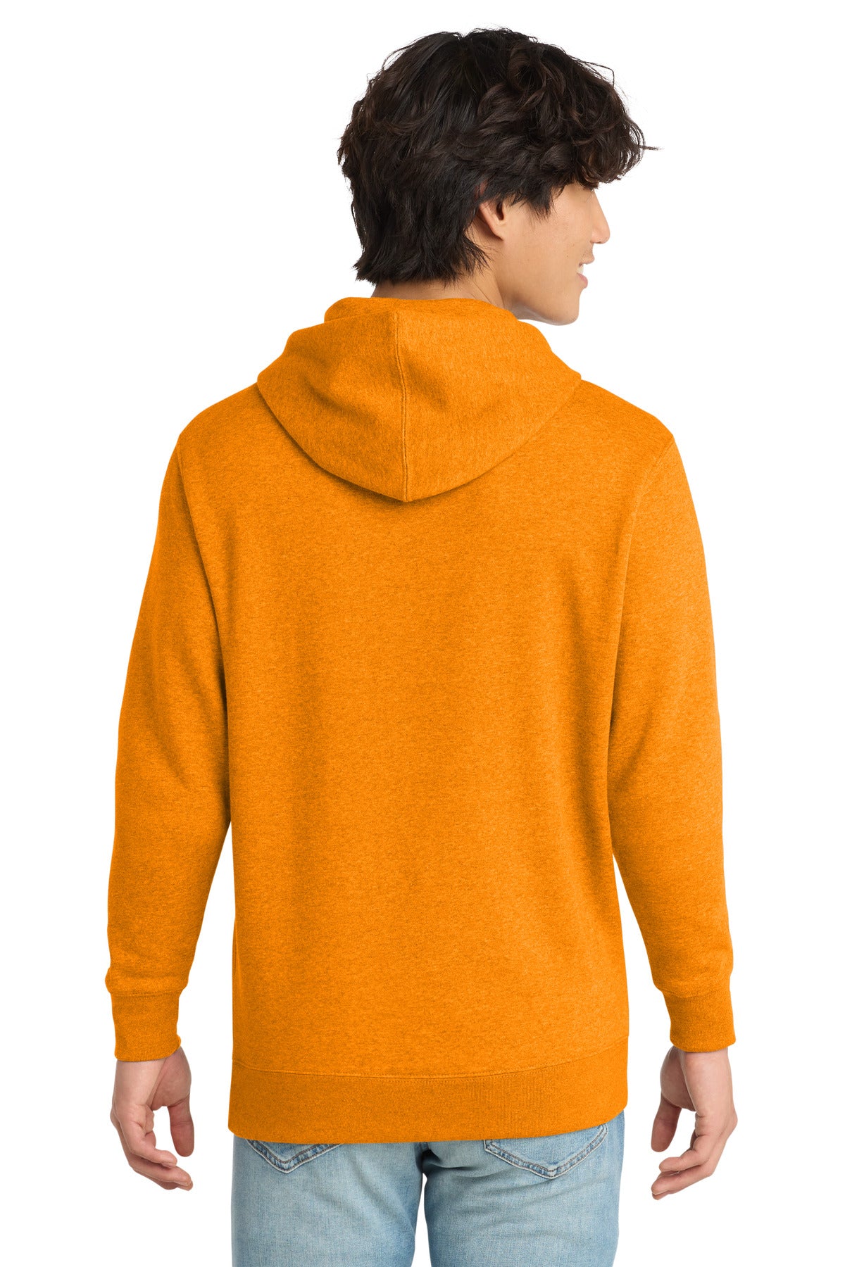Custom Embroidered District Sweatshirts in Marigold Heather