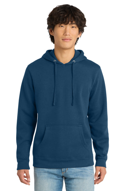 Custom Embroidered District Sweatshirts in Neptune Blue