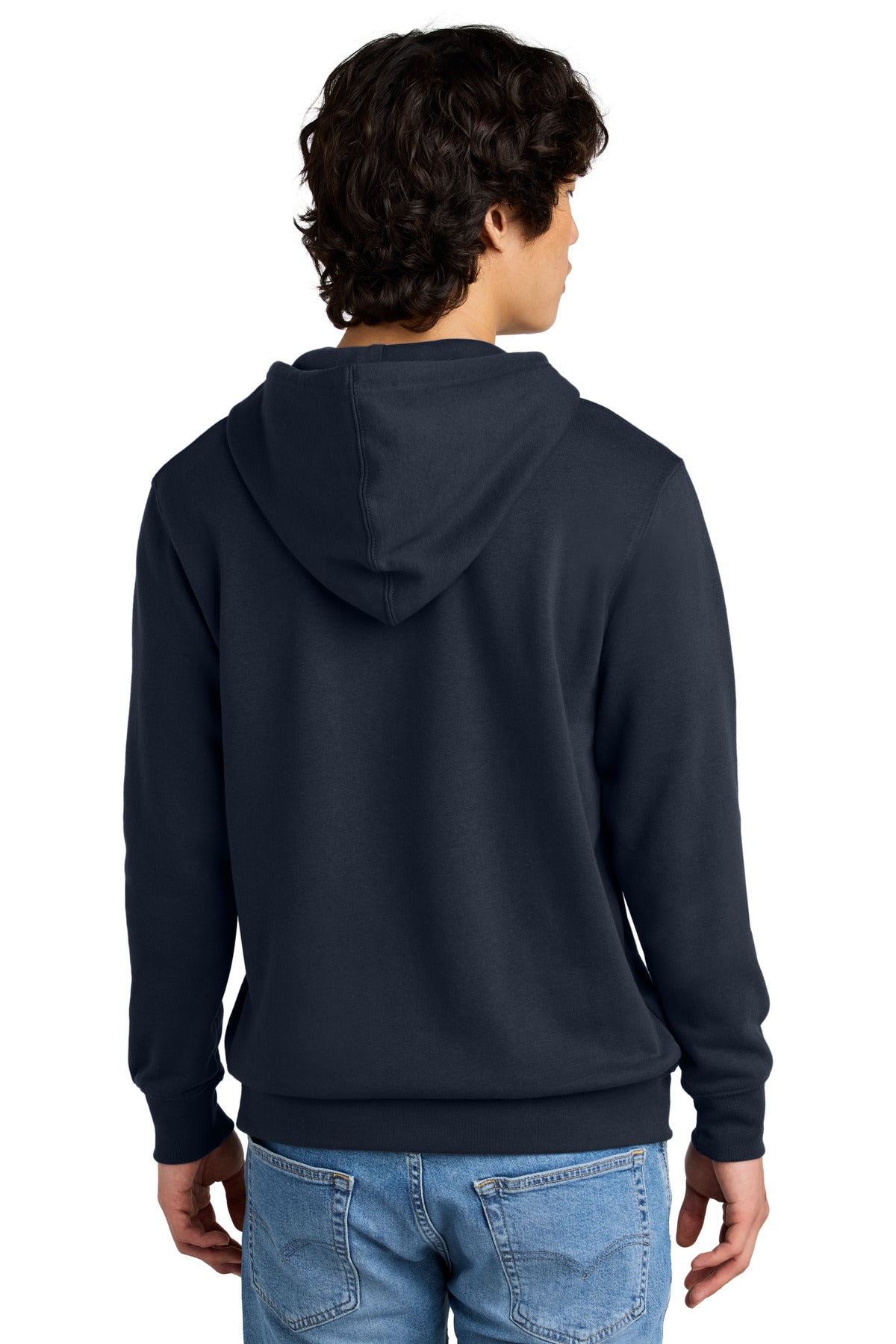 Custom Embroidered District V.I.T.Fleece Hoodie DT6100,New Navy