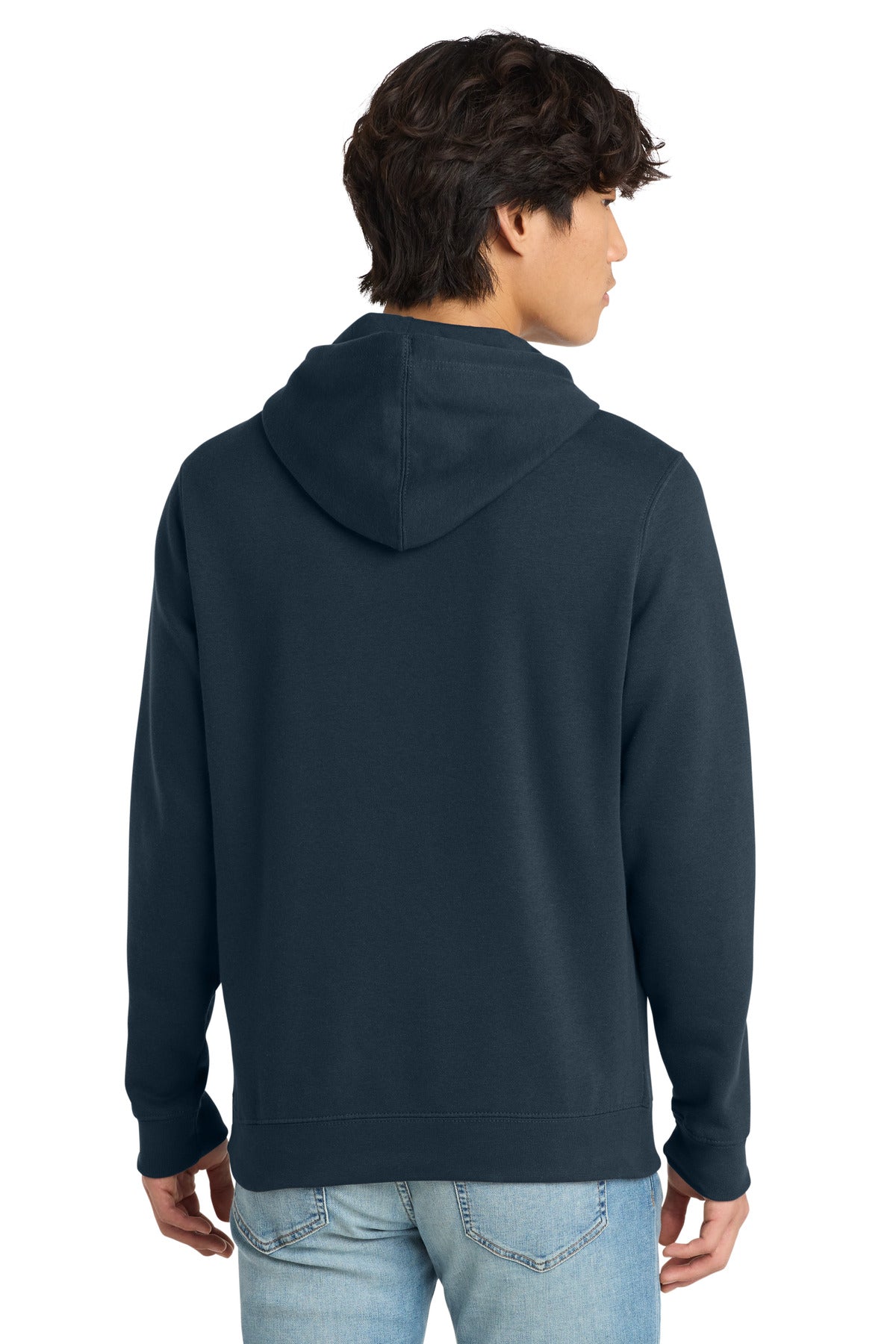 Custom Embroidered District Sweatshirts in New Navy
