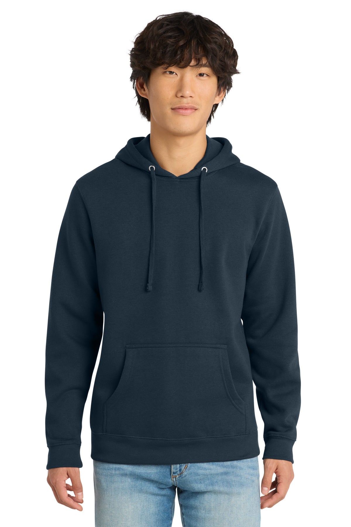 Custom Embroidered District Sweatshirts in New Navy