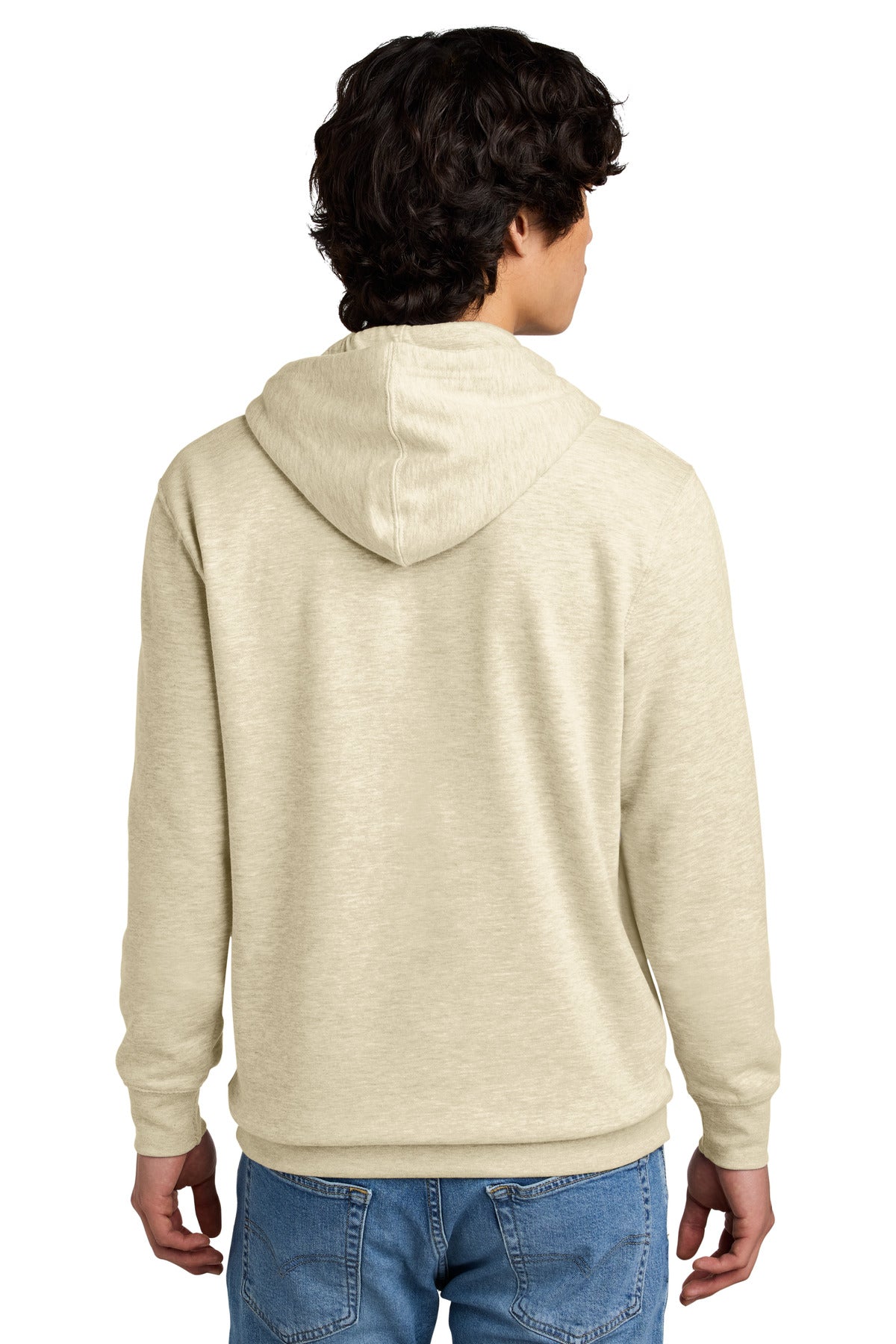 Custom Embroidered District V.I.T.Fleece Hoodie DT6100,Oatmeal Heather