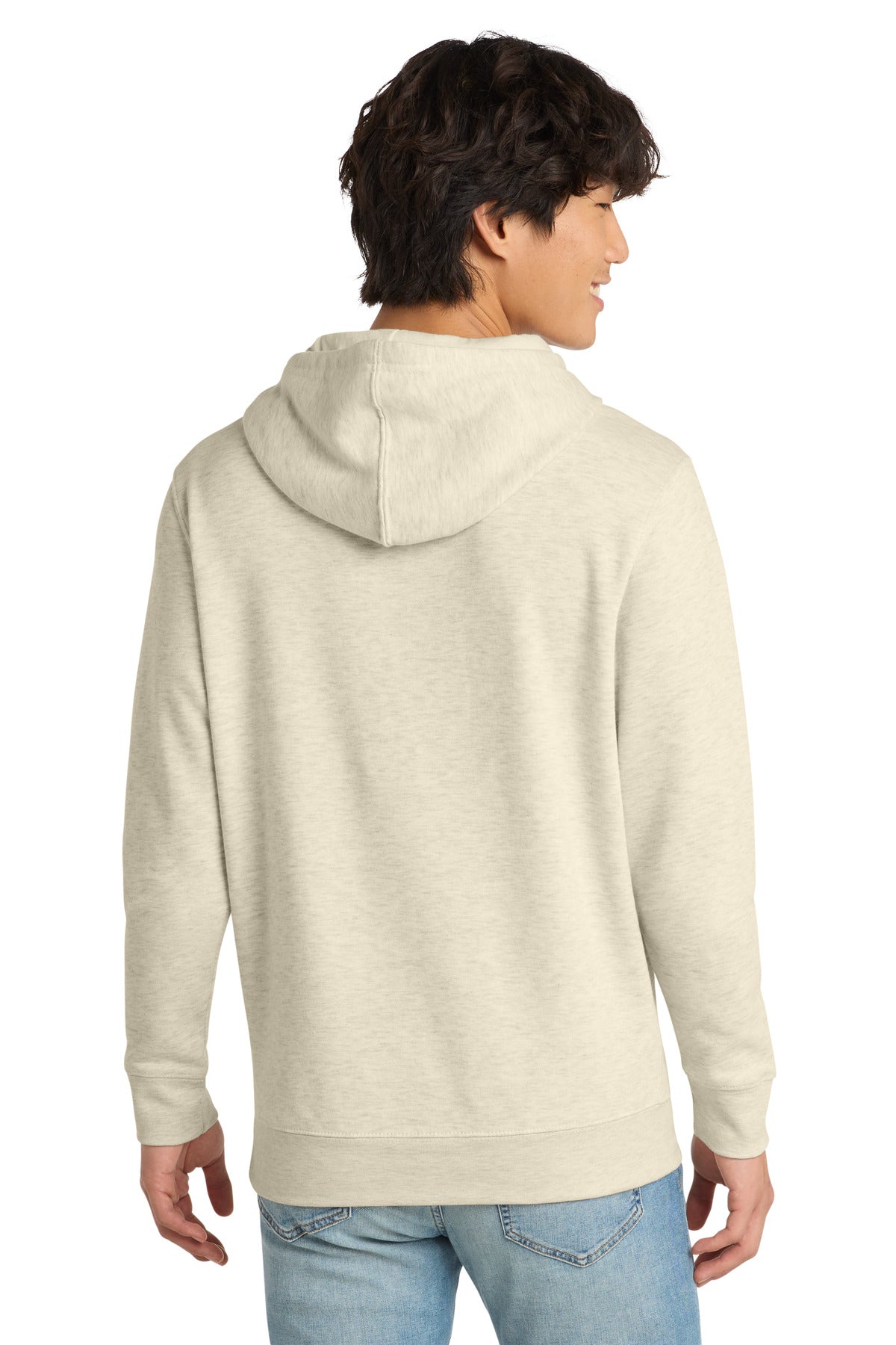 Custom Embroidered District Sweatshirts in Oatmeal Heather