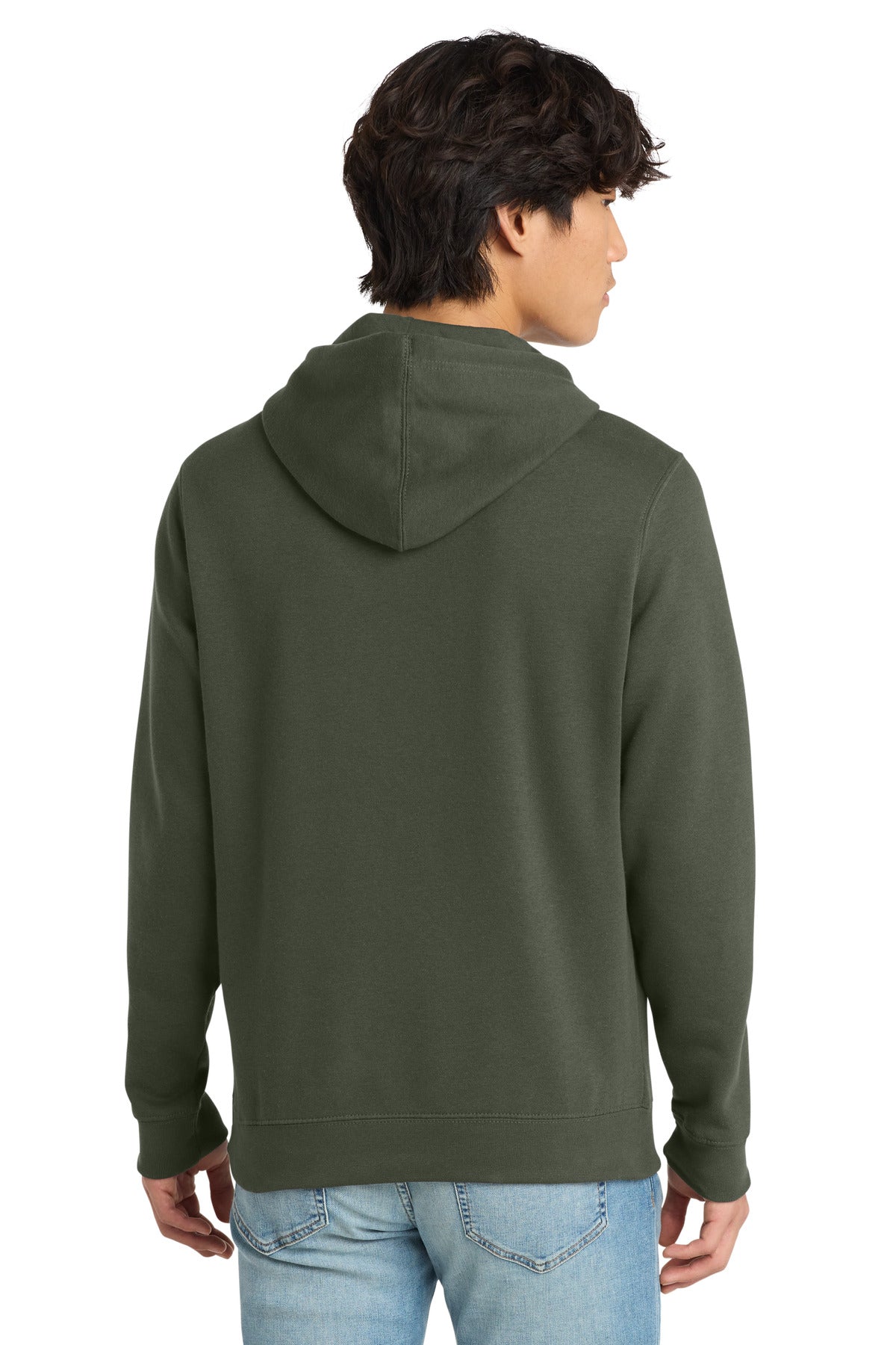 Custom Embroidered District Sweatshirts in Olive