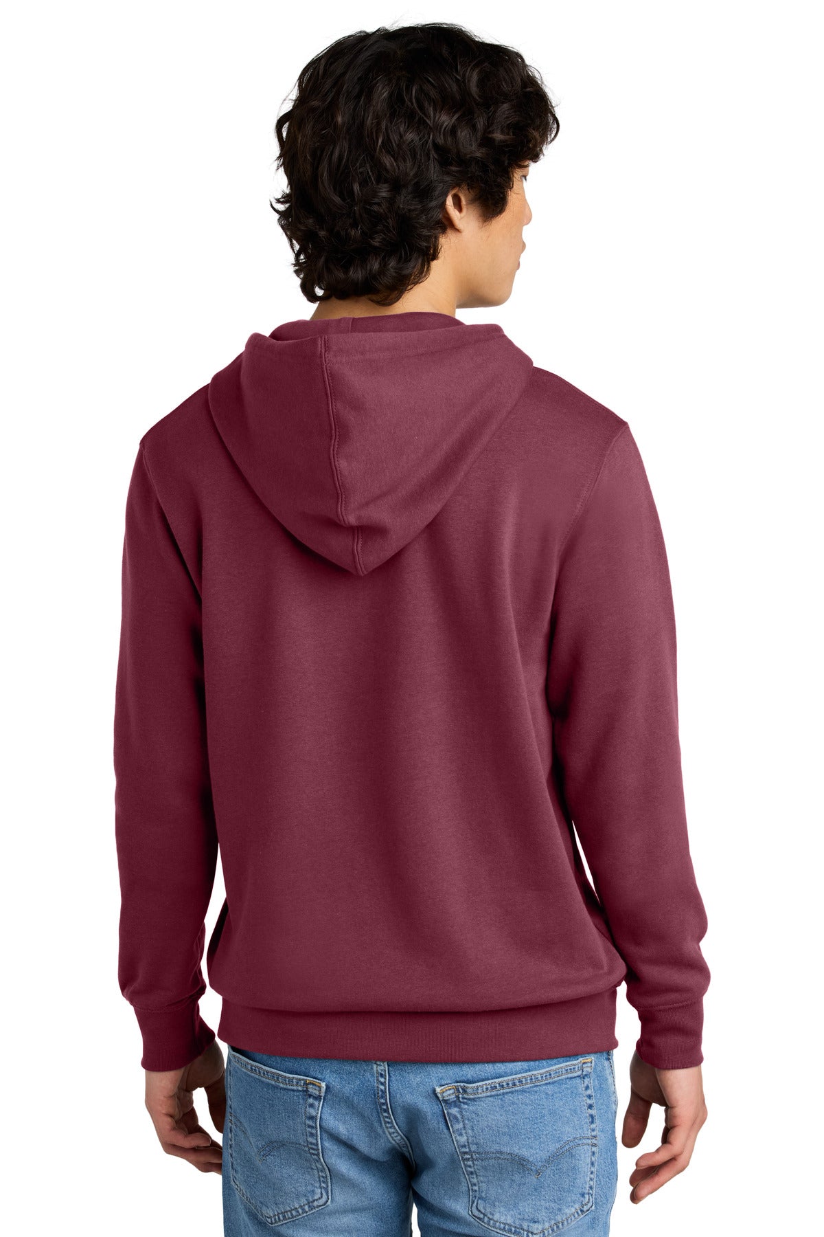 Custom Embroidered District V.I.T.Fleece Hoodie DT6100,Plum