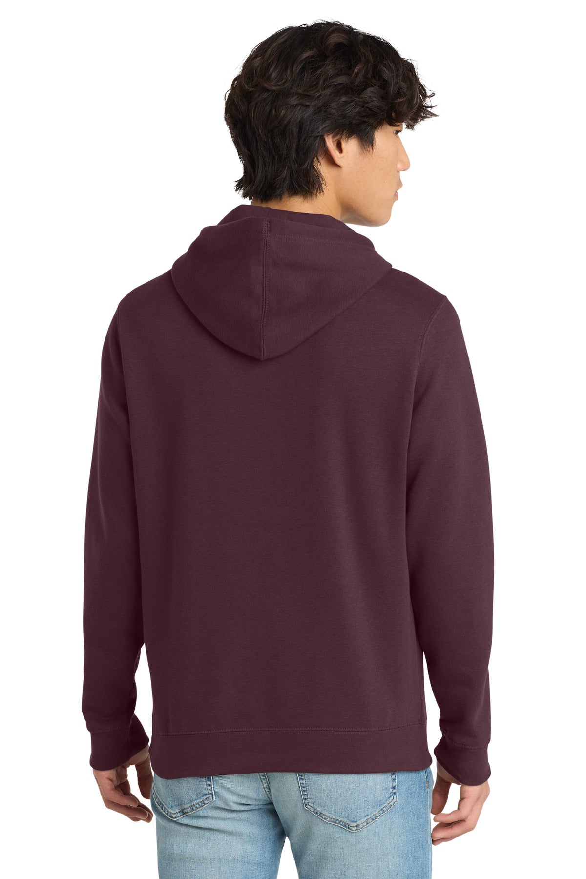 Custom Embroidered District Sweatshirts in Plum