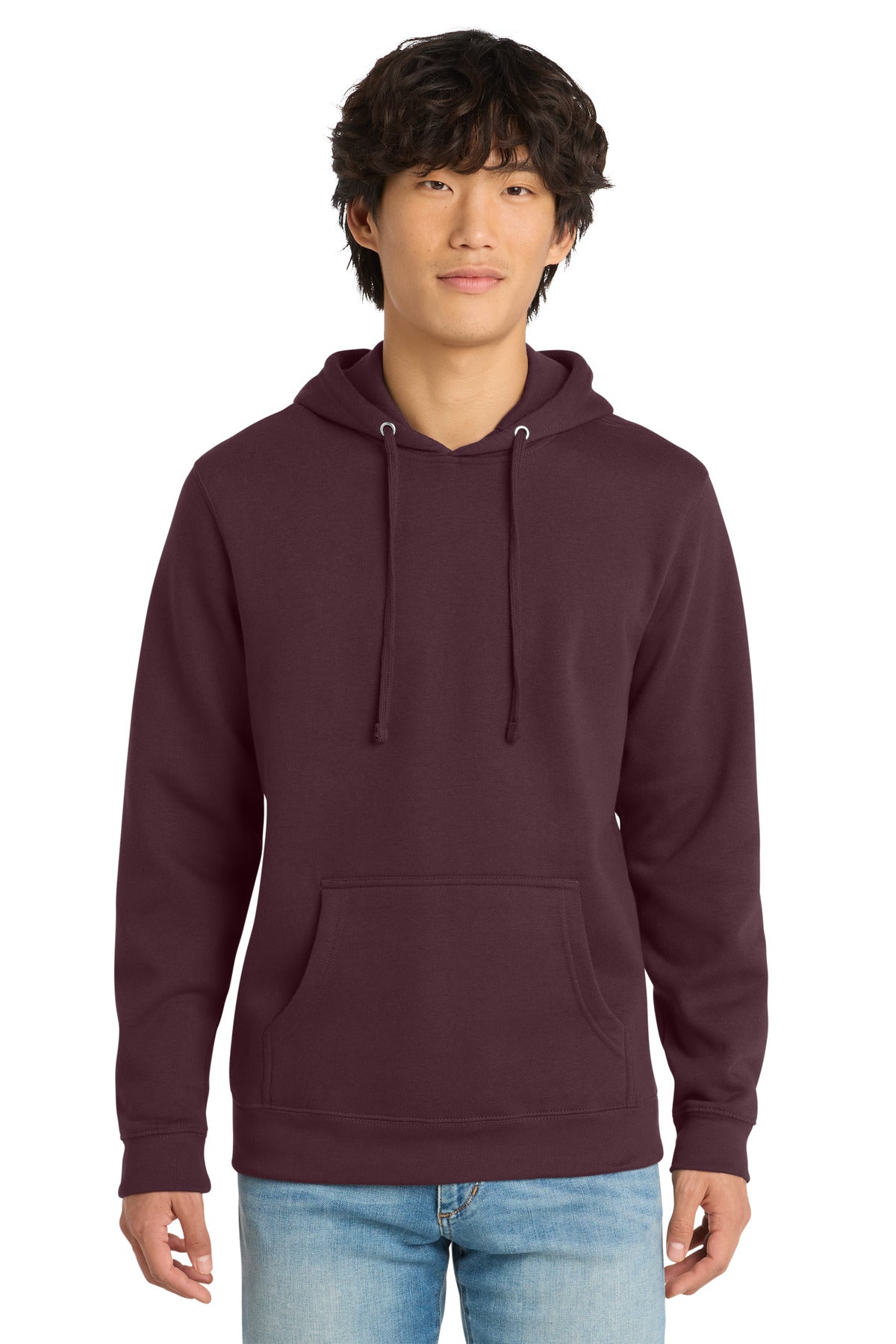 Custom Embroidered District Sweatshirts in Plum