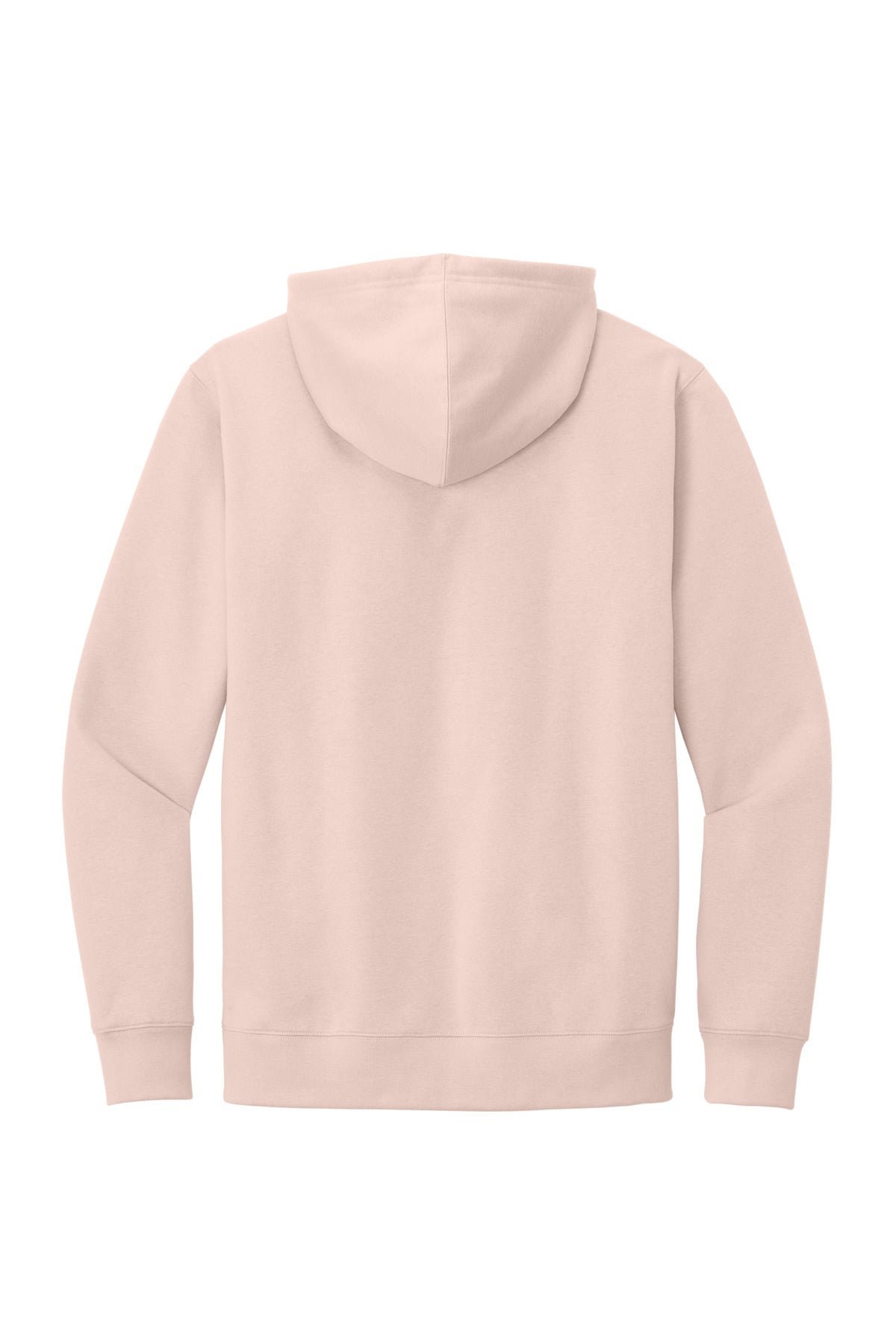 Custom Embroidered District Sweatshirts in Rosewater Pink