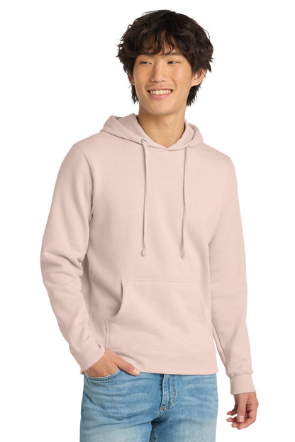 Custom Embroidered District Sweatshirts in Rosewater Pink