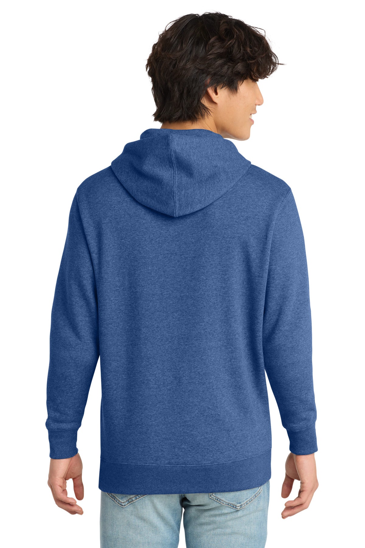 Custom Embroidered District Sweatshirts in Royal Frost