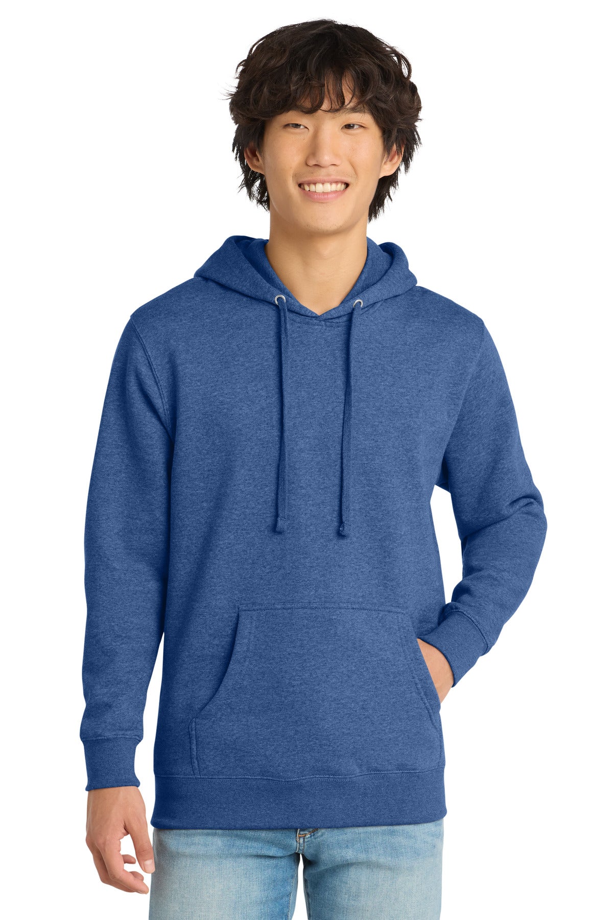 Custom Embroidered District Sweatshirts in Royal Frost