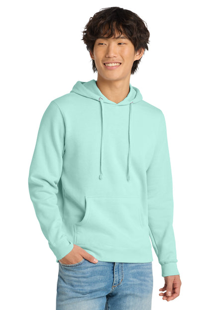 Custom Embroidered District Sweatshirts in Sea Mist