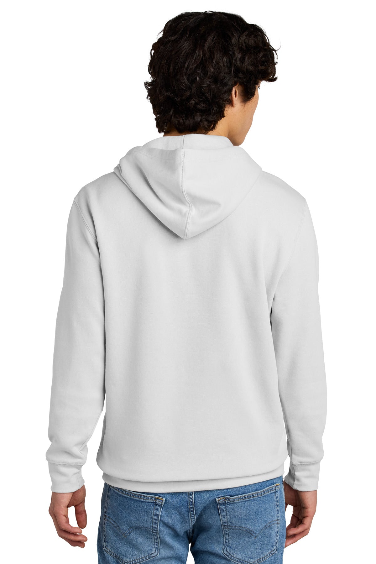 Custom Embroidered District V.I.T.Fleece Hoodie DT6100,White Smoke
