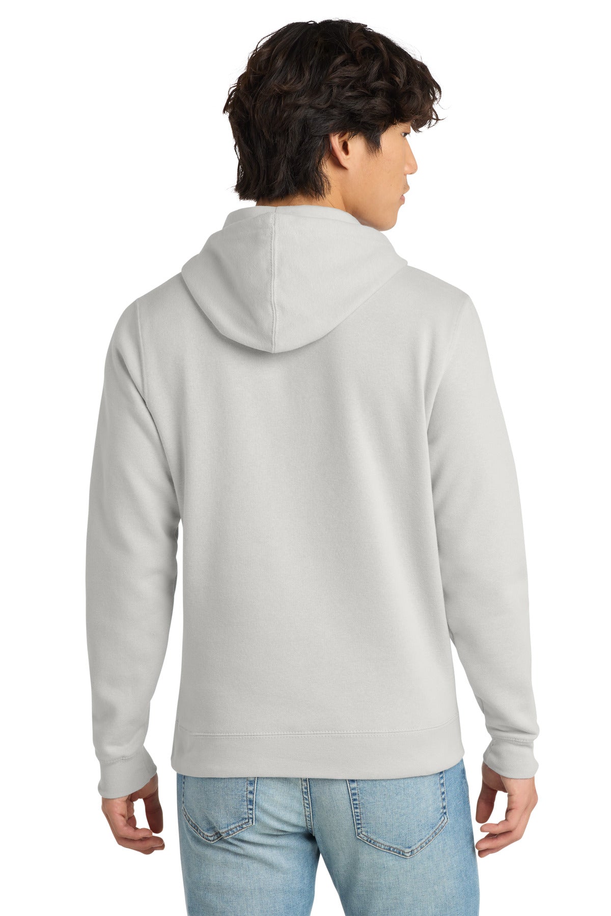 Custom Embroidered District Sweatshirts in White Smoke