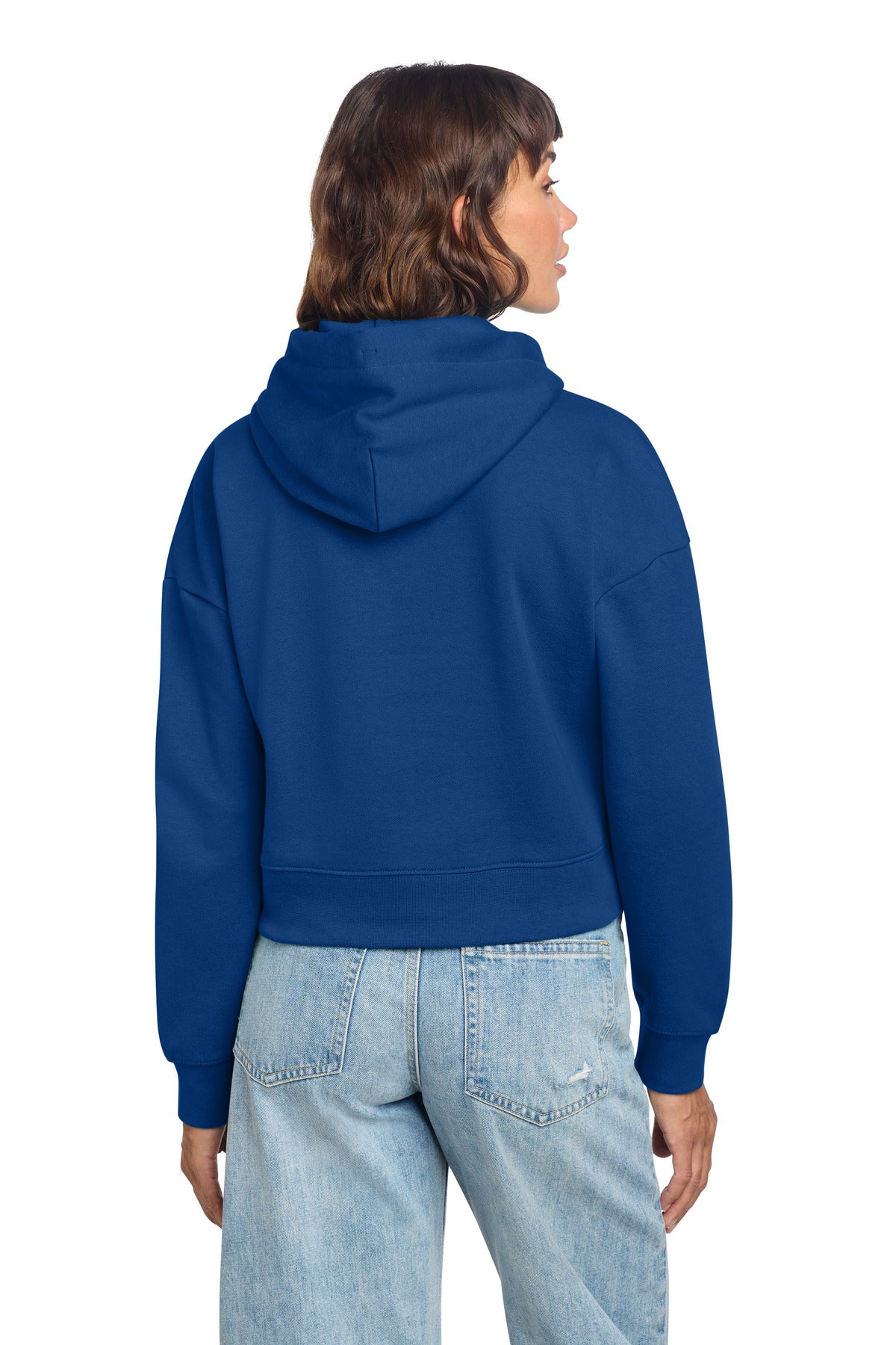 Custom Embroidered District Sweatshirts in Deep Royal