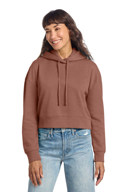 Custom Embroidered District Sweatshirts in Desert Rose