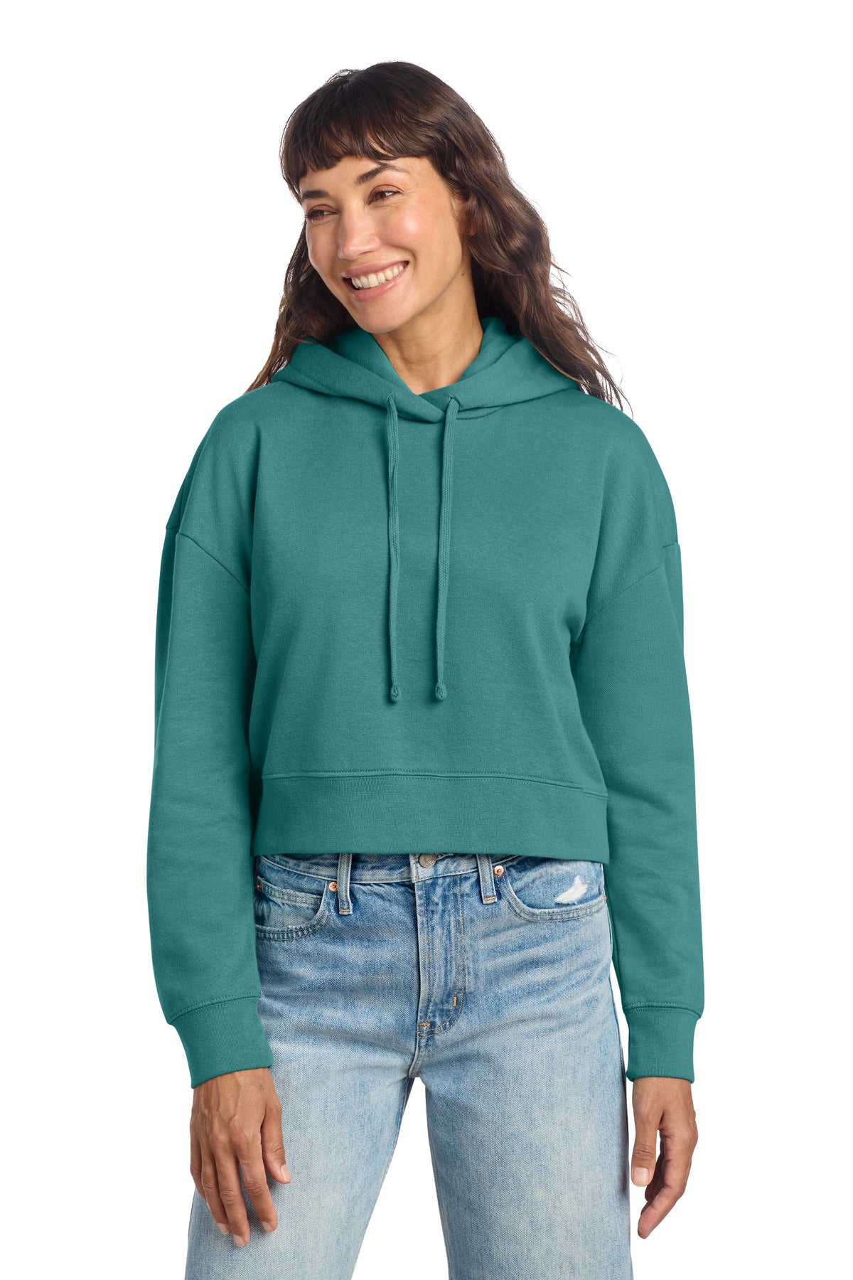 Custom Embroidered District Sweatshirts/Fleece in Eucalyptus Blue