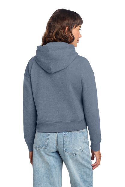 Custom Embroidered District Sweatshirts in Flint Blue Heather