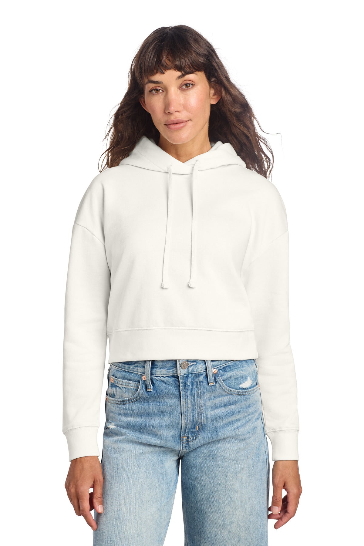 Custom Embroidered District Sweatshirts/Fleece in Gardenia