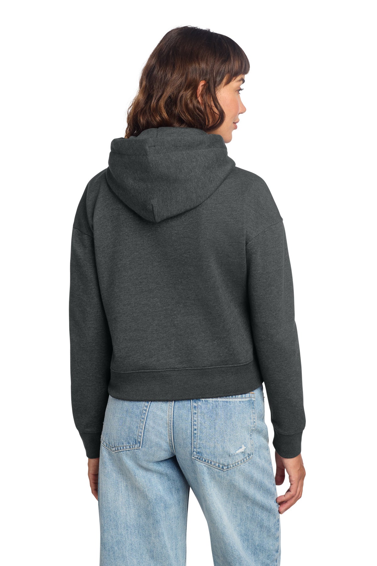 Custom Embroidered District Sweatshirts in Heathered Charcoal